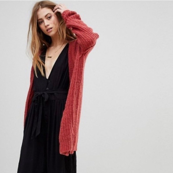 Free People Alpaca Blend Slouchy Knit Cardigan XS - Picture 2 of 10